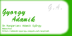 gyorgy adamik business card